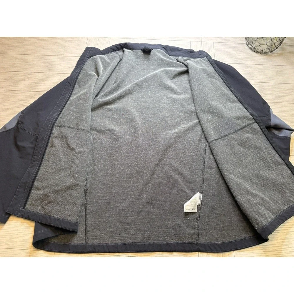 Nike Men Dri Fit Softshell Full‎ Zip Jacket XXL Black Gray Outdoor Weatherproof